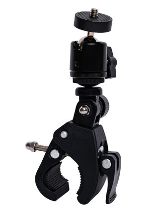 Bicycle handlebar mount isolated on white background. High quality photoの写真素材