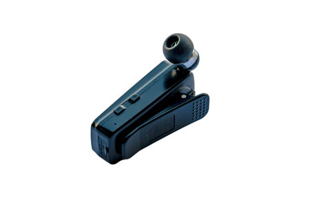 Sport Bluetooth headset with noise reduction and call vibration. High quality photoの写真素材