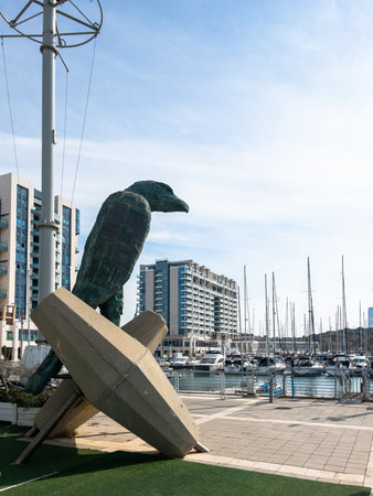 Herzliya Israel November 17, 2025. Yacht Marina. View of the marina from the sea. Beautiful sailing boats. Yachting in Israel. High quality photoのeditorial素材