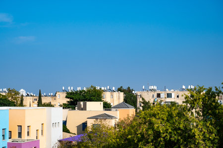 NETANYA, ISRAEL - November 8, 2025:Ezorim residential area, old buildings. High quality photoのeditorial素材