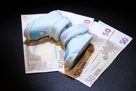 brought about by the economic crisis and the need to be careful with moneyの写真素材