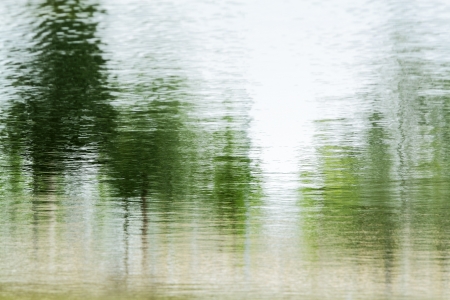paint nature scenes with the camera and the reflection of water highlighting the texture and backgroundの写真素材