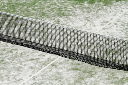 scene details paddle tennis racquet sports on artificial turfの写真素材