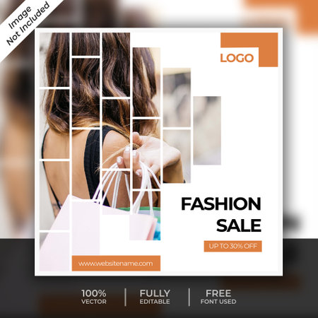 Social media banner for fashion saleのイラスト素材