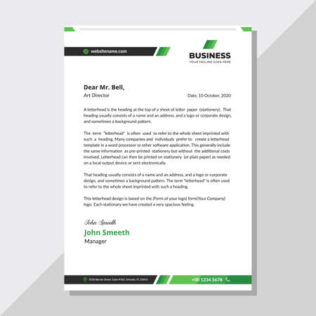 Business letterhead templateのイラスト素材