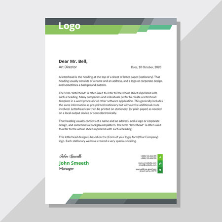 Business letterhead templateのイラスト素材
