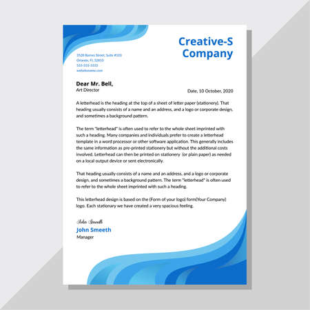 Business letterhead templateのイラスト素材