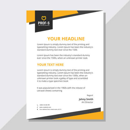 Letterhead design templateのイラスト素材