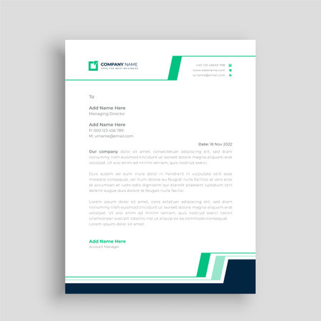 Professional business letterhead design template or corporate business letterhead design.のイラスト素材