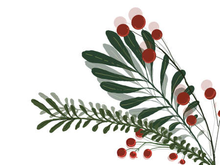 christmas design leafのイラスト素材