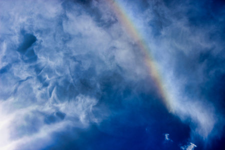 rainbow in the skyの写真素材