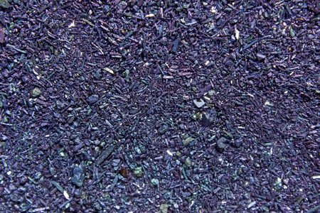 Texture of powder and crystals of potassium permanganate for backgroundの写真素材