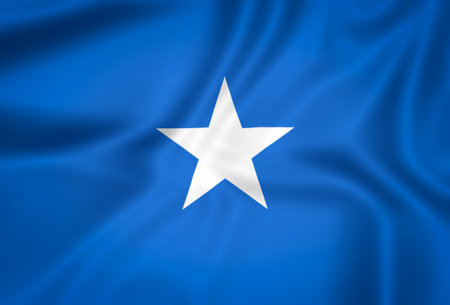 Illustration waving state flag of Somaliaの写真素材