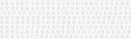 Wide background numbers. Abstract data pattern white light grey.の写真素材