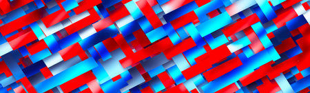 Cool and vibrant gradient metal background in shades of blue and red with shiny ribbon and mesh effect, perfect for modern and magic design. Vectorのイラスト素材