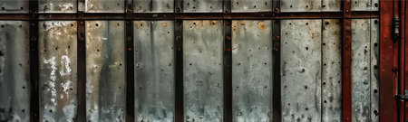 Rough metal industry background with an old rust pattern, paint and grunge, rustic and grungy wall effect.のイラスト素材