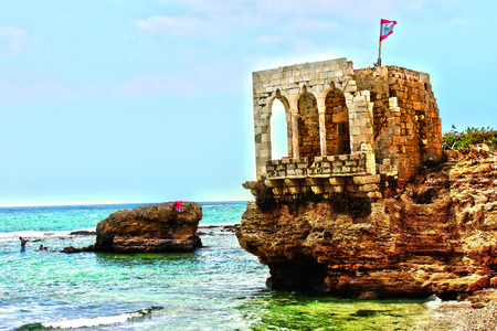 Vintage house in Batroun Lebanonの写真素材