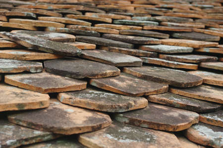 clay tile roofの写真素材