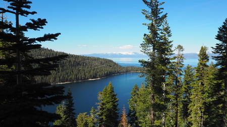 Lake Tahoe is a large freshwater lake in the Sierra Nevada of the United States.の写真素材