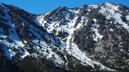 Snow Mountain and skyの写真素材