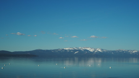 Lake Tahoe is a large freshwater lake in the Sierra Nevada of the United States.の写真素材