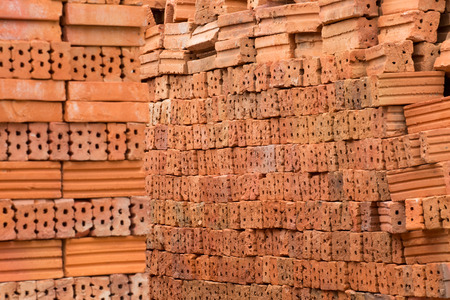 Stack of Red Brickの写真素材