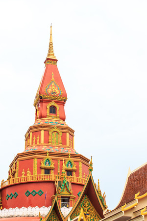 Thai pagoda at Wat Pa Phu KraTaeの写真素材
