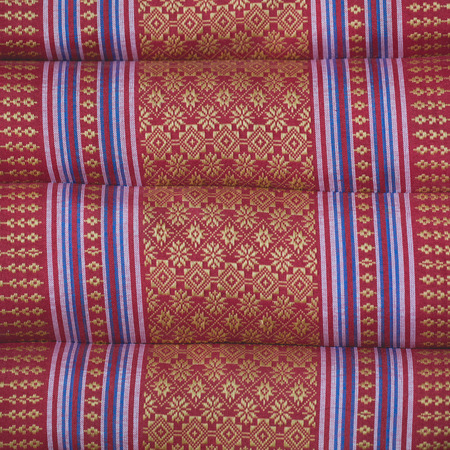 Close up of thai style scatter cushion texture coverの写真素材