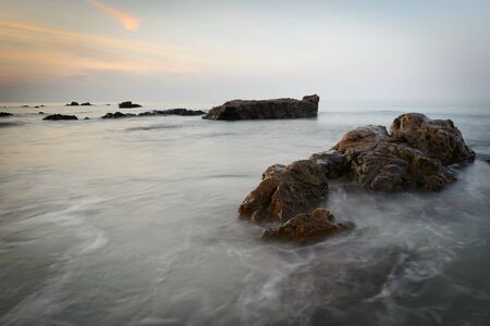 Beautiful rocky sea beach, Thailand