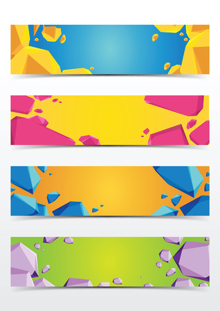 abstract polygon banner in colorfulのイラスト素材