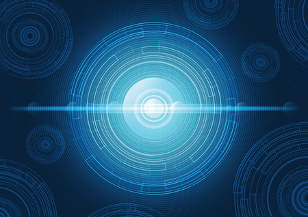 digital circle background illustration vectorのイラスト素材