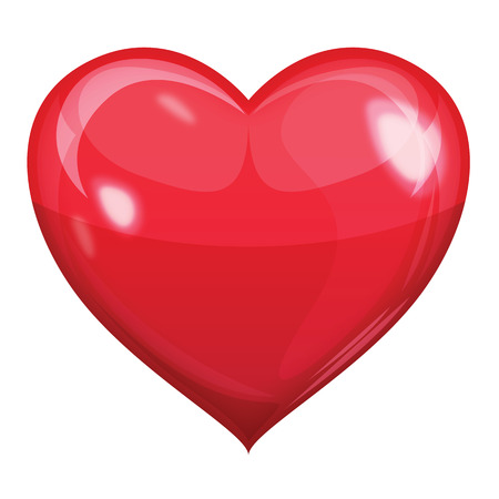 red glossy heart vector in eps 10のイラスト素材