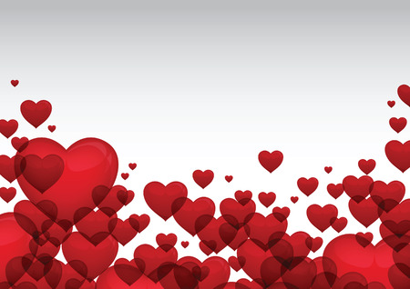 red heart valentine card vector in eps 10のイラスト素材