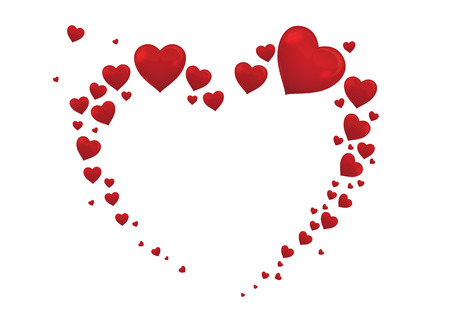 big heart valentine card vector in eps 10のイラスト素材