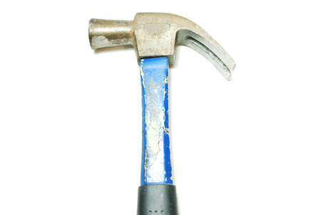 old hammer on white backgrund photoの写真素材