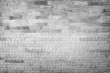 black white brick wall textureの写真素材