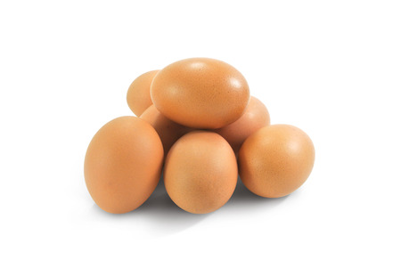 eggs on isolate whiteの写真素材