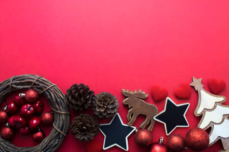 happy new year, merry christmas, holiday season greeting, celebration happiness festival backgroundの写真素材