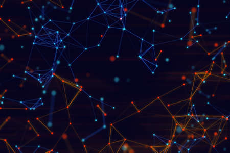 network social online, background 3d illustration rendering, machine deep learning, data cloud...