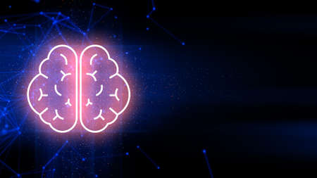 atom cell neuron plexus of science, deep learning brain of robotic ai futuristic with digital...
