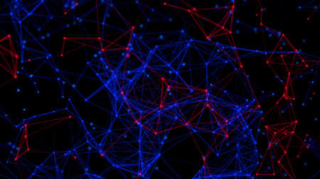 background 3d rendering deep learning atom cell science security sever online cyber hacker robot ai, social network systemの写真素材