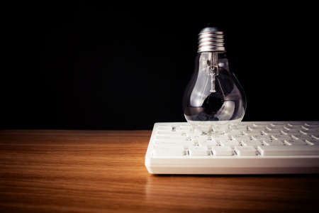 digital internet network with creative idea concept