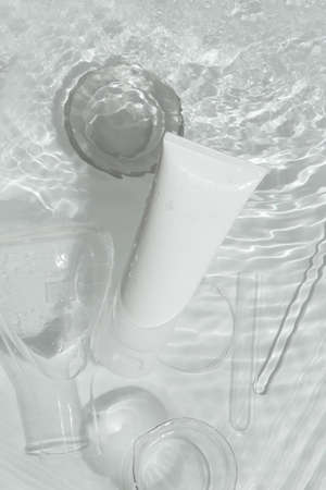 beauty spa medical skincare and cosmetic lotion bottle cream packaging product on white decor...