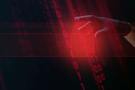 businessman communication connecting to data ai internet social network online by using technology server concept, security privacy of personal information workingの写真素材