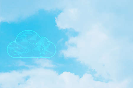 ai cloud storage server online of social network, sky backround nature, technology data deep learning, system of wifi security privacy internet, signal of satelliteの写真素材