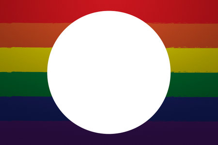 gay lgbt rainbow pride color love heart on human hand holding, happy freedom of homosexuality gender festival event concept, illustration backgroundの写真素材