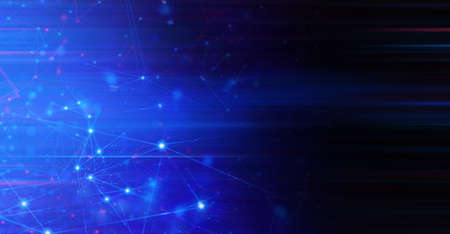 network social online, background 3d illustration rendering, machine deep learning, data cloud storage digital, science neuron, plexus cell brain, futuristic connecting, technology systemの写真素材