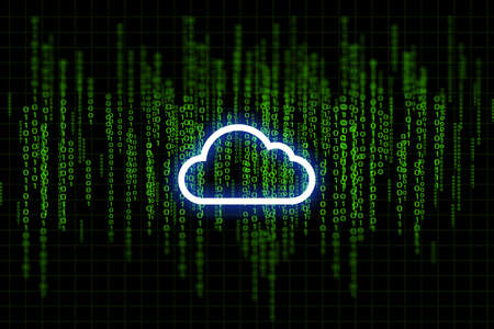 ai network social online internet, machine deep learning and data cloud storage digital grid futuristic, background 3d illustration renderingの写真素材