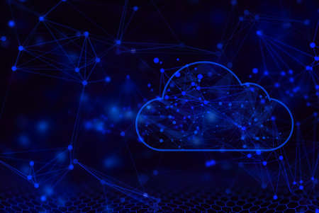 network social online, background 3d illustration rendering, machine deep learning, data cloud storage digital, science neuron, plexus cell brain, futuristic connecting, technology systemの写真素材