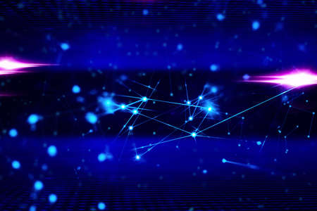 ai network social online internet, machine deep learning and data cloud storage digital grid...